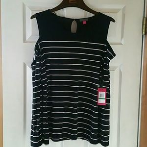 Woman's cold shoulder shirt.